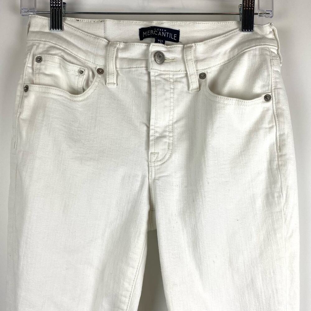 J Crew Mercantile 10” Highest Rise Skinny Jeans Denim Frost Wash Women’s Sz 27 - Picture 4 of 11